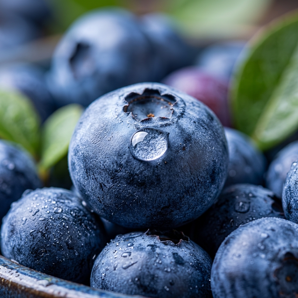 Macro shot of blueberries